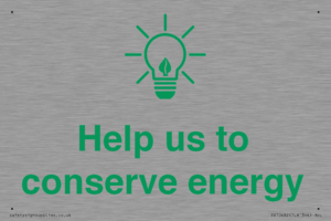 Help us to conserve energy 